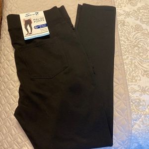 Black pull on ponte leggings